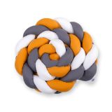 Protector de Cuna Knot Bumper XXL My Sweet Baby - Blanco, Amarillo y Antracita