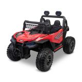 Coche eléctrico infantil off-road Blaze rojo biplaza IKS vista tres cuartos
