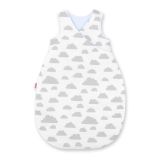 Cotton Sleeping Bag For Children, Size M, 3-12 Months, Tog 2.5, All-season - Clouds Gray/blue