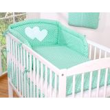 Protector de Cuna My Sweet Baby Universal Hearts Mint - imagen 2