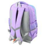 Mochila Escolar con Parches y Correa Pecho Púrpura 16L