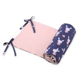 Protector Universal para Cuna My Sweet Baby - Conejos Azul Marino - imagen 2