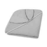 Capa de baño para bebé Sensillo gris 110x110 cm en algodón waffle, vista extendida