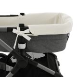 Cubrecapazo reversible Regent Cambrass 35x75 cm crema, vista sobre capazo