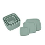Juego de fiambreras Kikkaboo de silicona Platinum Sage - imagen 3
