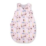 Cotton Sleeping Bag For Children, Size M, 3-12 Months, Tog 2.5, All-season - Pink Hedgehogs