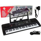 Teclado Negro con Micrófono Instrumento Musical