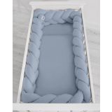 Protector de Cuna Knot Bumper XXL My Sweet Baby - Azul Pastel - imagen 3