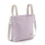 Bolso Talega Cambrass con acabado en poliéster rosa suave.