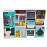 Juego de Baño 4 en 1: Ducha, Inodoro, Lavadora y Accesorios