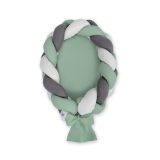 Braided Baby Nest 2 In 1 - Pastel Green - Gray - Anthracite