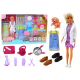 Muñeca Anlily 4 en 1: Doctor, Peluquera, Cocinera y Amante de Animales