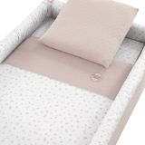 Minicuna Tijera Madera Plumeti Rosa/bco 55x87x74 Cm - Cambrass - imagen 2