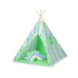 Tienda Tipi My Sweet Baby - Tienda Infantil Chevron Verde-Azul - imagen 2