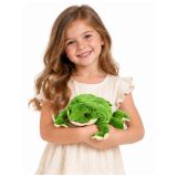 Rana de peluche pesado de Lean Toys, ideal para abrazar y jugar.