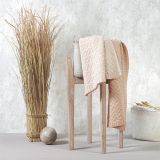 Manta de lana merino Babyono beige claro para bebé - imagen 3