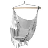 Silla Hamaca Brasilera Gris Iso Trade con 2 Cojines