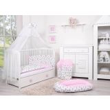 Juego de Cama para Bebé My Sweet Baby 2 Piezas Nubes Gris/Rosa - imagen 3