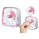 Temporizador con Alarma y Luz Unicornio Blanco y Rosa