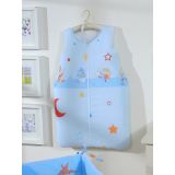 Cotton Sleeping Bag For Children, Size M, 6-12 Months, Tog 2.5, All-season Castle On Blue