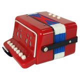 Acordeón rojo para jugar en casa y promover la música.