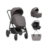 Carrito de bebé 3en1 Kikkaboo Modena Gris Oscuro