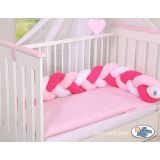 Protector de Cuna Knot Bumper My Sweet Baby - Rosa y Blanco - imagen 3