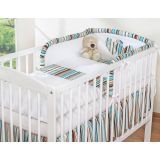Protector de Cuna My Sweet Baby Universal Hearts Brown Strips - imagen 3