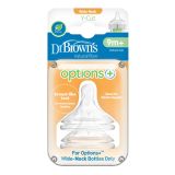 Tetina de Silicona Dr Brown's Y-Cut Wide-Neck 2-Pack - imagen 2