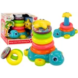 Tortuga Montable Pirámide 2 en 1 con Sonidos y Luces