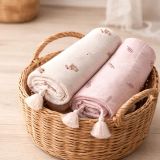 Manta Muselina Bebé 100% Algodón Rosa Babyono - imagen 2