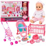 Muñeca Interactiva 3 en 1 con Carrito y Accesorios
