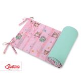 Protector Universal para Cuna My Sweet Baby - Búhos Rosa-Menta - imagen 2