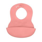 Babero Ajustable Babyono con Bolsillo Rosa para Bebés