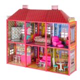 Casa de muñecas Villa grande con muebles y accesorios