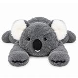 Suave peluche de koala gris hecho de material sintético.
