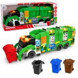 Camión de basura interactivo grande de Lean Toys, 52 cm con luces y sonidos.