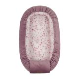 Nido de Bebé Reversible Velvet Bloom Rosa 80x45 – Cocoon Ajustable y Acolchado