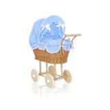 Carrito de Muñecas My Sweet Baby con Ropa de Cama Azul Natural