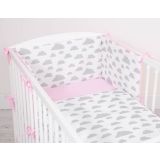 Juego de Ropa de Cuna My Sweet Baby - 2 Piezas Nubes Gris/Rosa - imagen 2