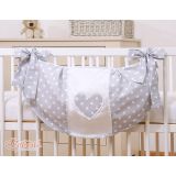 Bolsa de Juguetes My Sweet Baby - Corazones y Puntos en Gris - imagen 2