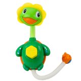 Tortuga de baño con ducha de fuente y ventosas