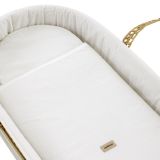 Moisés Cambrass Une Regent crema, detalle vestidura y colcha 100% algodón