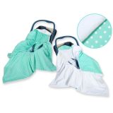 Manta de Cochecito de Bebé Doble Cara My Sweet Baby - Puntos Blancos en Verde Menta