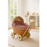 Cochecito de Muñecas My Sweet Baby de Mimbre Rosa Natural - imagen 3