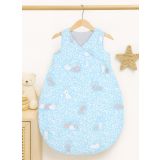 Cotton Sleeping Bag For Children, Size M, 3-12 Months, Tog 2.5, All-season - Blue Rabbits