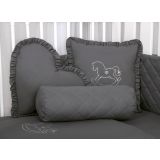Decorative Pillow With Application - Anthracite - imagen 2