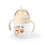 Taza antiderrame Babyono con popote pesado para beber sin derrames.