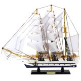 Modelo Coleccionable de Barco a Vela Fragata Blanco 49x43cm