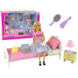 Muñeca Anlily con Muebles de Dormitorio para Niños